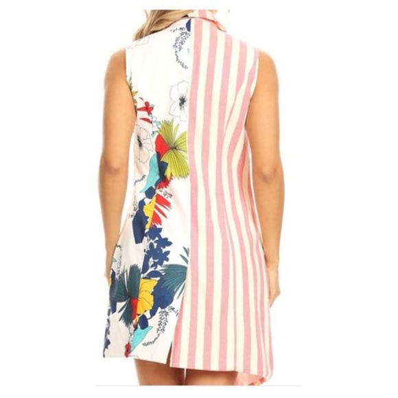 Dress Printed Colorful New Floral Striped - Picture 5 of 8